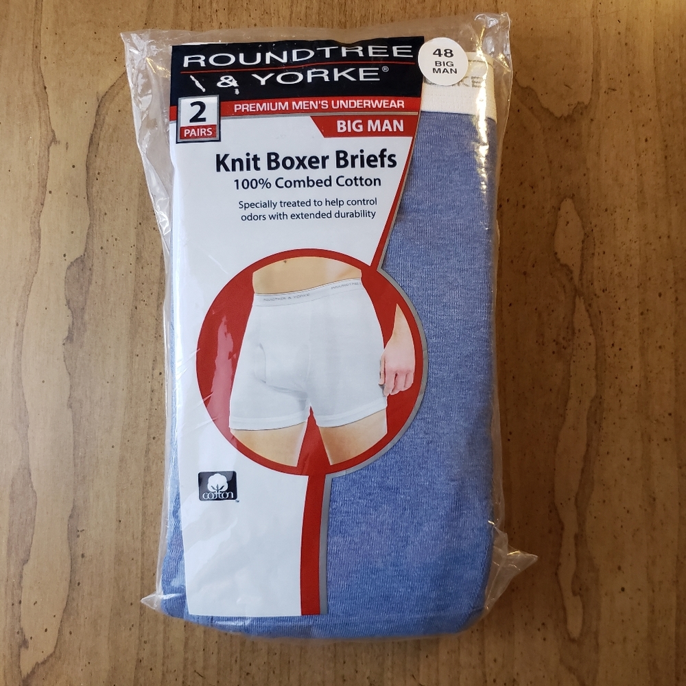 Roundtree & Yorke BigMan Knit Boxer Briefs 2 Pair